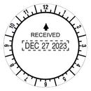 Trodat® wholesale. Trodat Round Stamp, Time And Date Received, Conventional, Two-inch Diameter. HSD Wholesale: Janitorial Supplies, Breakroom Supplies, Office Supplies.