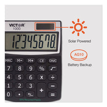 Load image into Gallery viewer, Victor® wholesale. 1000 Minidesk Calculator, Solar-battery, 8-digit Lcd. HSD Wholesale: Janitorial Supplies, Breakroom Supplies, Office Supplies.