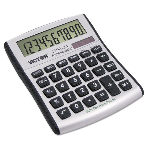Victor® wholesale. 1100-3a Antimicrobial Compact Desktop Calculator, 10-digit Lcd. HSD Wholesale: Janitorial Supplies, Breakroom Supplies, Office Supplies.