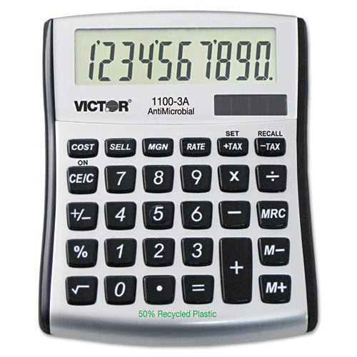 Victor® wholesale. 1100-3a Antimicrobial Compact Desktop Calculator, 10-digit Lcd. HSD Wholesale: Janitorial Supplies, Breakroom Supplies, Office Supplies.