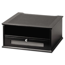 Load image into Gallery viewer, Victor® wholesale. Midnight Black Collection Monitor Riser, 13&quot; X 13&quot; X 6.5&quot;, Black, Supports 50 Lbs. HSD Wholesale: Janitorial Supplies, Breakroom Supplies, Office Supplies.