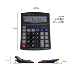 Victor® wholesale. 1190 Executive Desktop Calculator, 12-digit Lcd. HSD Wholesale: Janitorial Supplies, Breakroom Supplies, Office Supplies.