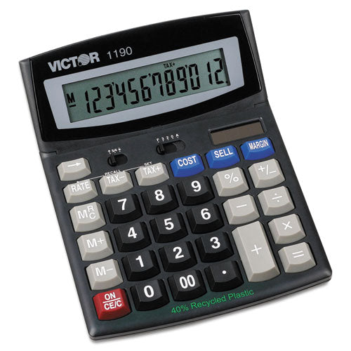 Victor® wholesale. 1190 Executive Desktop Calculator, 12-digit Lcd. HSD Wholesale: Janitorial Supplies, Breakroom Supplies, Office Supplies.