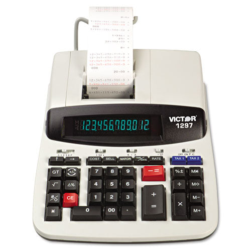 Victor® wholesale. 1297 Two-color Commercial Printing Calculator, Black-red Print, 4 Lines-sec. HSD Wholesale: Janitorial Supplies, Breakroom Supplies, Office Supplies.