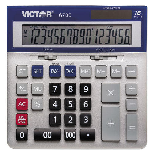 Victor® wholesale. 6700 Large Desktop Calculator, 16-digit Lcd. HSD Wholesale: Janitorial Supplies, Breakroom Supplies, Office Supplies.