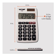 Load image into Gallery viewer, Victor® wholesale. 700 Pocket Calculator, 8-digit Lcd. HSD Wholesale: Janitorial Supplies, Breakroom Supplies, Office Supplies.