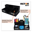 Victor® wholesale. Midnight Black Desk Organizer With Smartphone Holder, 10 1-2 X 5 1-2 X 4, Wood. HSD Wholesale: Janitorial Supplies, Breakroom Supplies, Office Supplies.
