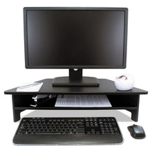 Load image into Gallery viewer, Victor® wholesale. Dc050 High Rise Collection Monitor Stand, 27&quot; X 11.5&quot; X 6.5&quot; To 7.5&quot;, Black, Supports 40 Lbs. HSD Wholesale: Janitorial Supplies, Breakroom Supplies, Office Supplies.