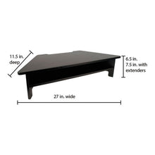 Load image into Gallery viewer, Victor® wholesale. Dc050 High Rise Collection Monitor Stand, 27&quot; X 11.5&quot; X 6.5&quot; To 7.5&quot;, Black, Supports 40 Lbs. HSD Wholesale: Janitorial Supplies, Breakroom Supplies, Office Supplies.