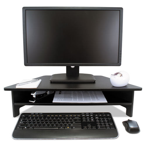 Victor® wholesale. Dc050 High Rise Collection Monitor Stand, 27" X 11.5" X 6.5" To 7.5", Black, Supports 40 Lbs. HSD Wholesale: Janitorial Supplies, Breakroom Supplies, Office Supplies.