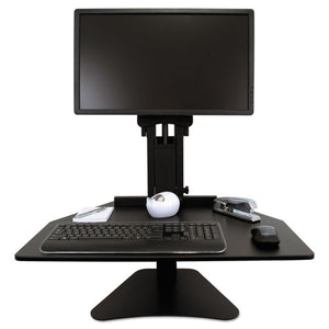 Victor® wholesale. High Rise Standing Desk Workstation, 28" X 23" X 10.5" To 15.5", Black. HSD Wholesale: Janitorial Supplies, Breakroom Supplies, Office Supplies.