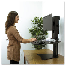 Load image into Gallery viewer, Victor® wholesale. High Rise Standing Desk Workstation, 28&quot; X 23&quot; X 10.5&quot; To 15.5&quot;, Black. HSD Wholesale: Janitorial Supplies, Breakroom Supplies, Office Supplies.