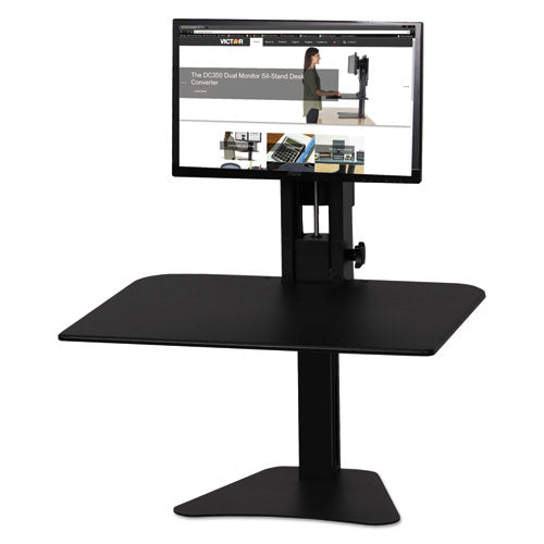 Victor® wholesale. High Rise Standing Desk Workstation, 28" X 23" X 10.5" To 15.5", Black. HSD Wholesale: Janitorial Supplies, Breakroom Supplies, Office Supplies.