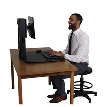 Load image into Gallery viewer, Victor® wholesale. High Rise Standing Desk Workstation, 28&quot; X 23&quot; X 10.5&quot; To 15.5&quot;, Black. HSD Wholesale: Janitorial Supplies, Breakroom Supplies, Office Supplies.