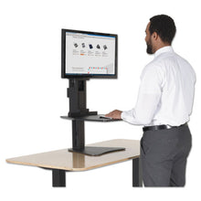 Load image into Gallery viewer, Victor® wholesale. High Rise Standing Desk Workstation, 28&quot; X 23&quot; X 10.5&quot; To 15.5&quot;, Black. HSD Wholesale: Janitorial Supplies, Breakroom Supplies, Office Supplies.