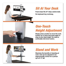 Load image into Gallery viewer, Victor® wholesale. High Rise Electric Dual Monitor Standing Desk Workstation, 28&quot; X 23&quot; X 20.25&quot;, Black-aluminum. HSD Wholesale: Janitorial Supplies, Breakroom Supplies, Office Supplies.