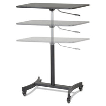 Load image into Gallery viewer, Victor® wholesale. Dc500 High Rise Collection Mobile Adjustable Standing Desk, 30.75&quot; X 22&quot; X 29&quot; To 44&quot;, Black. HSD Wholesale: Janitorial Supplies, Breakroom Supplies, Office Supplies.