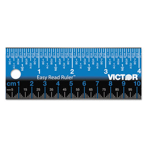 Victor® wholesale. Easy Read Stainless Steel Ruler, Standard-metric, 12", Blue. HSD Wholesale: Janitorial Supplies, Breakroom Supplies, Office Supplies.