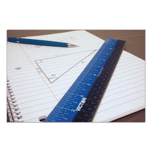 Victor® wholesale. Easy Read Stainless Steel Ruler, Standard-metric, 12", Blue. HSD Wholesale: Janitorial Supplies, Breakroom Supplies, Office Supplies.