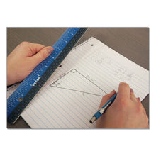 Load image into Gallery viewer, Victor® wholesale. Easy Read Stainless Steel Ruler, Standard-metric, 12&quot;, Blue. HSD Wholesale: Janitorial Supplies, Breakroom Supplies, Office Supplies.