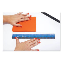 Load image into Gallery viewer, Victor® wholesale. Easy Read Stainless Steel Ruler, Standard-metric, 12&quot;, Blue. HSD Wholesale: Janitorial Supplies, Breakroom Supplies, Office Supplies.