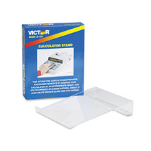 Load image into Gallery viewer, Victor® wholesale. Large Angled Acrylic Calculator Stand, 9 X 11 X 2, Clear. HSD Wholesale: Janitorial Supplies, Breakroom Supplies, Office Supplies.