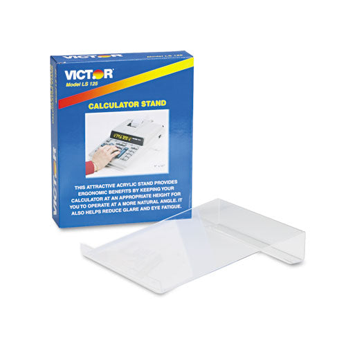 Victor® wholesale. Large Angled Acrylic Calculator Stand, 9 X 11 X 2, Clear. HSD Wholesale: Janitorial Supplies, Breakroom Supplies, Office Supplies.