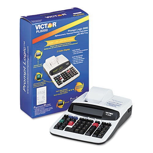 Victor® wholesale. Pl8000 One-color Prompt Logic Printing Calculator, Black Print, 8 Lines-sec. HSD Wholesale: Janitorial Supplies, Breakroom Supplies, Office Supplies.