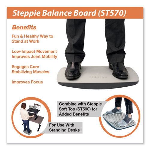 Victor® wholesale. Steppie Balance Board, 22.5w X 14.5d X 2.13h, Two-tone Gray. HSD Wholesale: Janitorial Supplies, Breakroom Supplies, Office Supplies.
