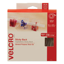 Load image into Gallery viewer, VELCRO® Brand wholesale. Sticky-back Fasteners With Dispenser, Removable Adhesive, 0.75&quot; X 15 Ft, White. HSD Wholesale: Janitorial Supplies, Breakroom Supplies, Office Supplies.