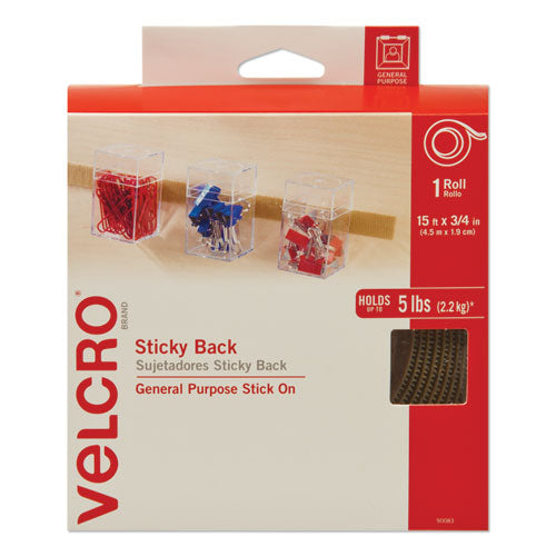 VELCRO® Brand wholesale. Sticky-back Fasteners With Dispenser, Removable Adhesive, 0.75" X 15 Ft, Beige. HSD Wholesale: Janitorial Supplies, Breakroom Supplies, Office Supplies.