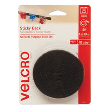 Load image into Gallery viewer, VELCRO® Brand wholesale. Sticky-back Fasteners With Dispenser, Removable Adhesive, 0.75&quot; X 5 Ft, Black. HSD Wholesale: Janitorial Supplies, Breakroom Supplies, Office Supplies.