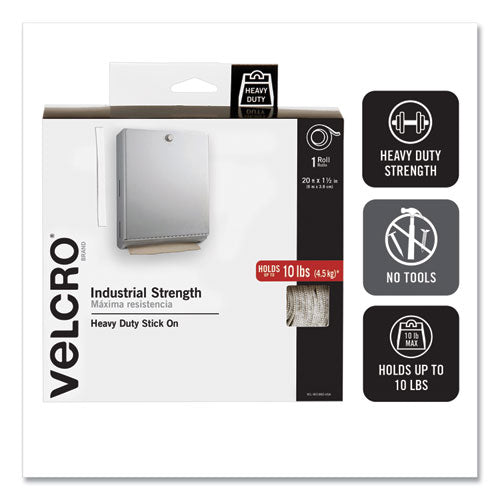 VELCRO® Brand wholesale. Industrial-strength Heavy-duty Fasteners With Dispenser Box, 2" X 15 Ft, White. HSD Wholesale: Janitorial Supplies, Breakroom Supplies, Office Supplies.