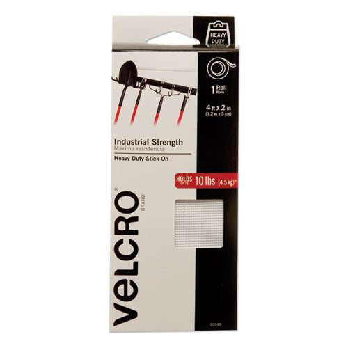 VELCRO® Brand wholesale. Industrial-strength Heavy-duty Fasteners, 2" X 4 Ft, White. HSD Wholesale: Janitorial Supplies, Breakroom Supplies, Office Supplies.