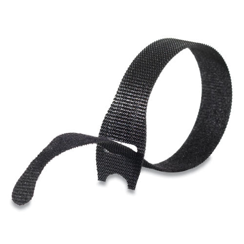 VELCRO® Brand wholesale. One-wrap Pre-cut Thin Ties, 0.5" X 8", Black, 50-pack. HSD Wholesale: Janitorial Supplies, Breakroom Supplies, Office Supplies.