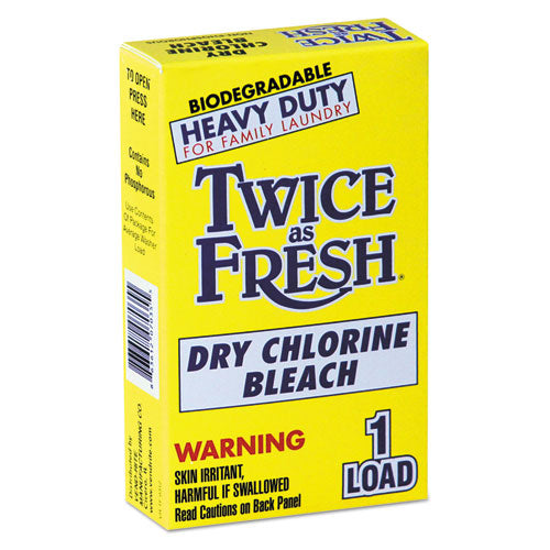 Twice as Fresh® wholesale. Heavy Duty Coin-vend Powdered Chlorine Bleach, 1 Load, 100-carton. HSD Wholesale: Janitorial Supplies, Breakroom Supplies, Office Supplies.