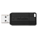 Verbatim® wholesale. Pinstripe Usb Flash Drive, 16 Gb, Black. HSD Wholesale: Janitorial Supplies, Breakroom Supplies, Office Supplies.