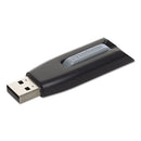 Verbatim® wholesale. Store 'n' Go V3 Usb 3.0 Drive, 128 Gb, Black-gray. HSD Wholesale: Janitorial Supplies, Breakroom Supplies, Office Supplies.