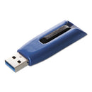 Verbatim® wholesale. V3 Max Usb 3.0 Flash Drive, 256 Gb, Blue. HSD Wholesale: Janitorial Supplies, Breakroom Supplies, Office Supplies.