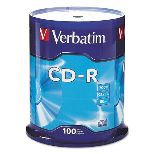 Verbatim® wholesale. Cd-r Discs, 700mb-80min, 52x, Spindle, Silver, 100-pack. HSD Wholesale: Janitorial Supplies, Breakroom Supplies, Office Supplies.