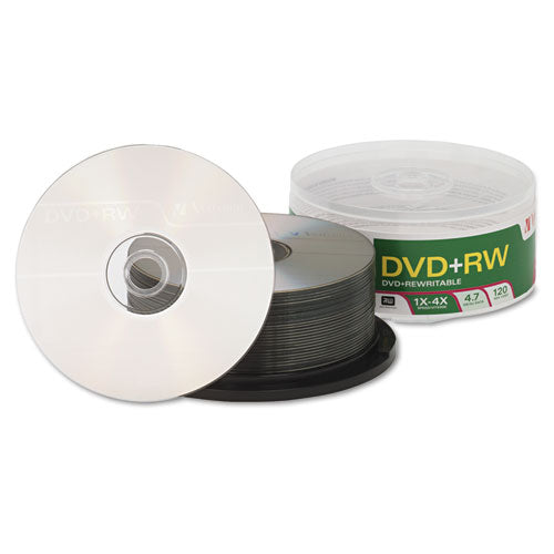 Verbatim® wholesale. Dvd+rw Discs, 4.7gb, 4x, Spindle, 30-pack. HSD Wholesale: Janitorial Supplies, Breakroom Supplies, Office Supplies.