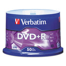 Verbatim® wholesale. Dvd+r Discs, 4.7gb, 16x, Spindle, Matte Silver, 50-pack. HSD Wholesale: Janitorial Supplies, Breakroom Supplies, Office Supplies.