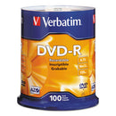 Verbatim® wholesale. Dvd-r Discs, 4.7gb, 16x, Spindle, Silver, 100-pack. HSD Wholesale: Janitorial Supplies, Breakroom Supplies, Office Supplies.