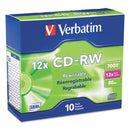 Verbatim® wholesale. Cd-rw, 700mb, 4x-12x High Speed, Branded Surface, 10-pk Slim Case. HSD Wholesale: Janitorial Supplies, Breakroom Supplies, Office Supplies.