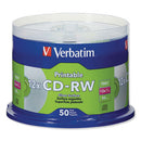 Verbatim® wholesale. Cd-rw Discs, Printable, 700mb-80min, 12x, Spindle, Silver, 50-pack. HSD Wholesale: Janitorial Supplies, Breakroom Supplies, Office Supplies.