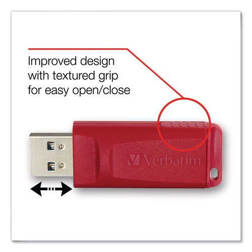 Verbatim® wholesale. Store 'n' Go Usb Flash Drive, 4 Gb, Red. HSD Wholesale: Janitorial Supplies, Breakroom Supplies, Office Supplies.