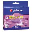Verbatim® wholesale. Dual-layer Dvd+r Discs, 8.5gb, 8x, W-jewel Cases, 5-pack, Silver. HSD Wholesale: Janitorial Supplies, Breakroom Supplies, Office Supplies.