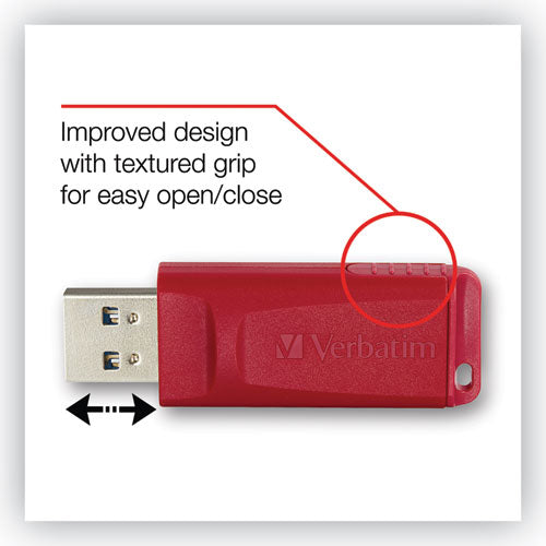 Verbatim® wholesale. Store 'n' Go Usb Flash Drive, 16 Gb, Red. HSD Wholesale: Janitorial Supplies, Breakroom Supplies, Office Supplies.