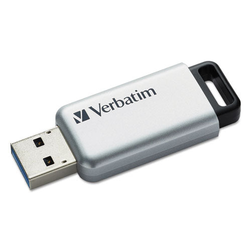 Verbatim® wholesale. Store 'n' Go Secure Pro Usb Flash Drive With Aes 256 Encryption, 64 Gb, Silver. HSD Wholesale: Janitorial Supplies, Breakroom Supplies, Office Supplies.