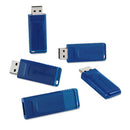 Verbatim® wholesale. Classic Usb 2.0 Flash Drive, 8 Gb, Blue, 5-pack. HSD Wholesale: Janitorial Supplies, Breakroom Supplies, Office Supplies.